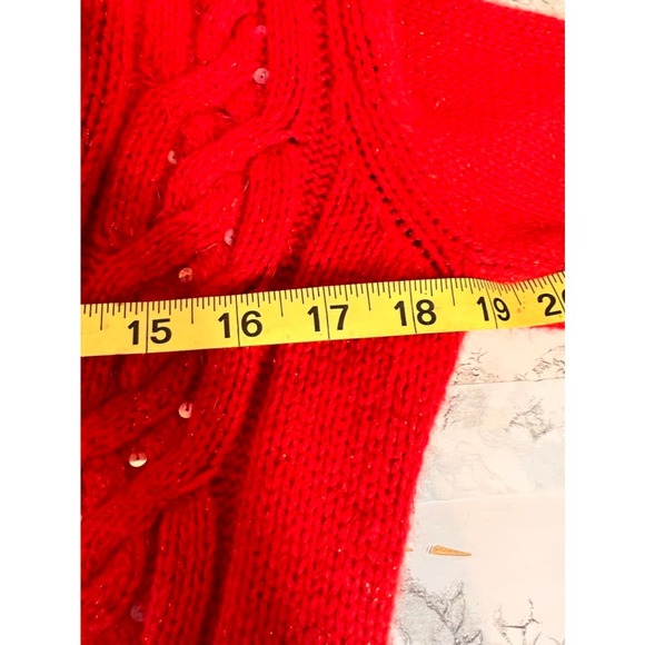 St johns Bay Chunky Red Cardigan Medium - Picture 7 of 13